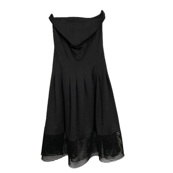 Black Dress - Midi Strapless Cocktail fit and flare -  A line - dressy - Picture 2 of 5